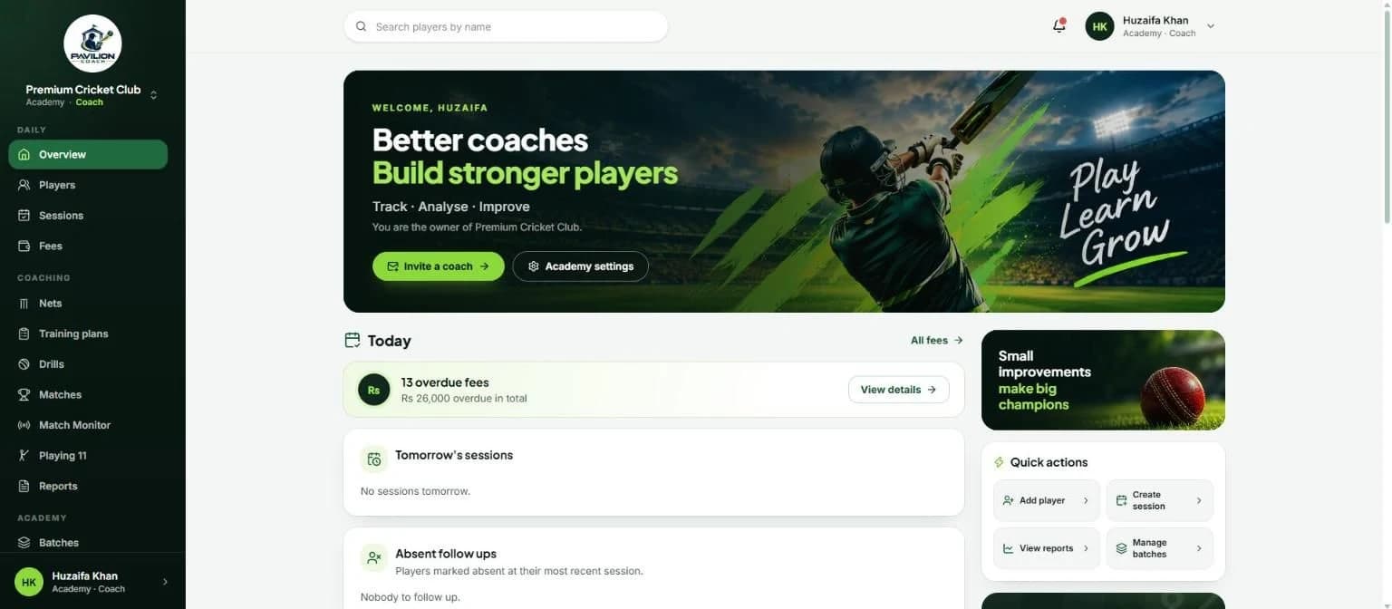 Pavilion Coach screenshot